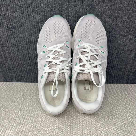 On Cloud Cloudsurfer Pearl Ivory White Grey Athletic Running Shoes Mens Size 12